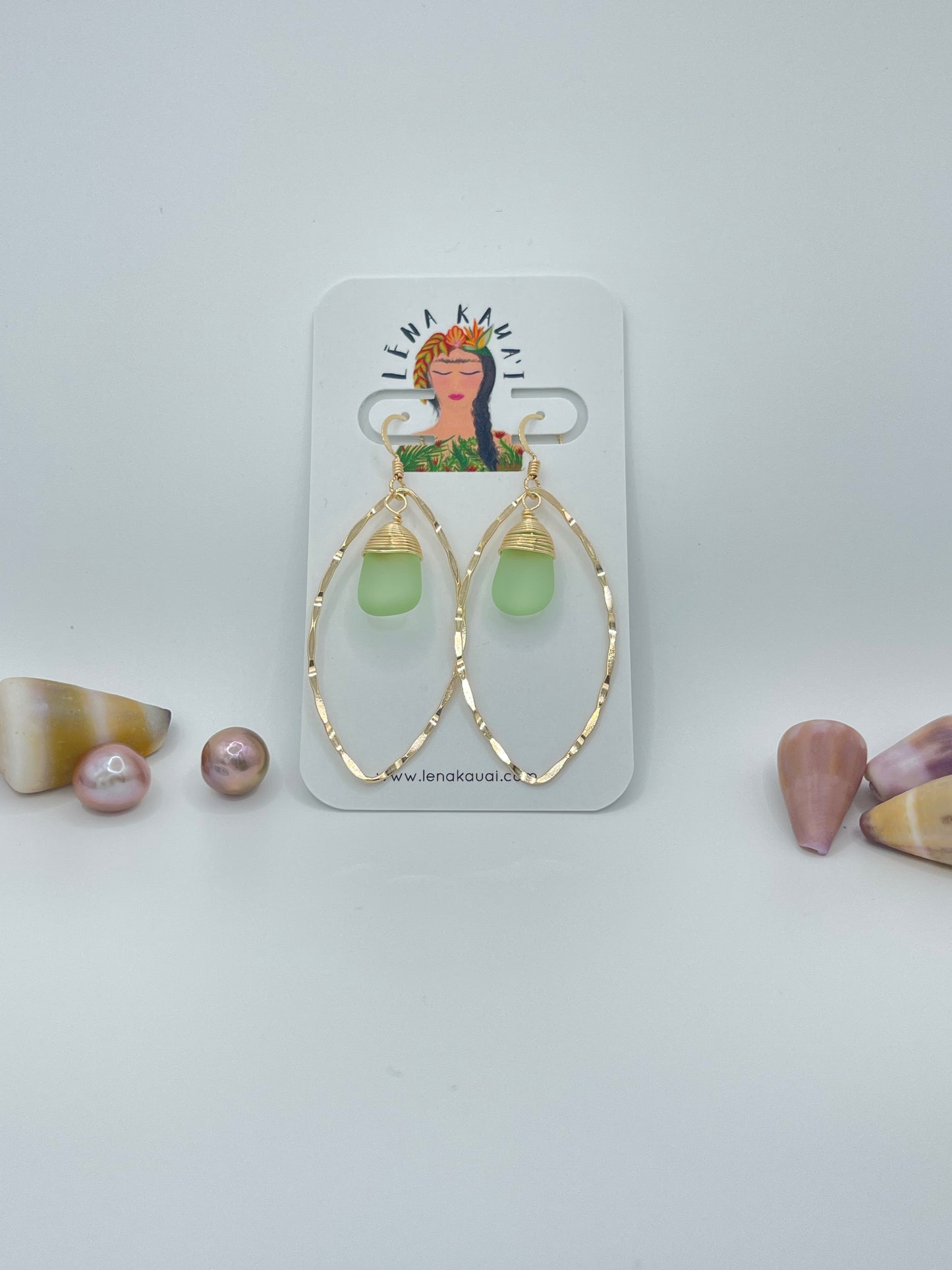 Inner Seaglass Hoops