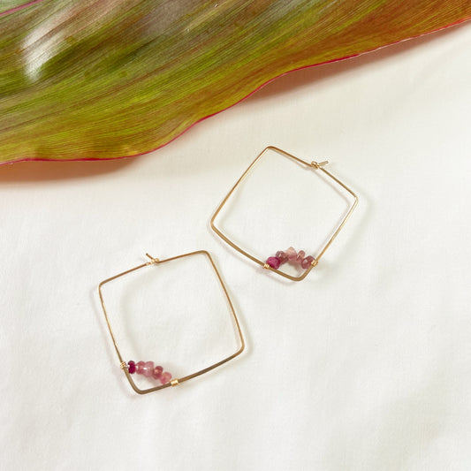 Watermelon Tourmaline earrings