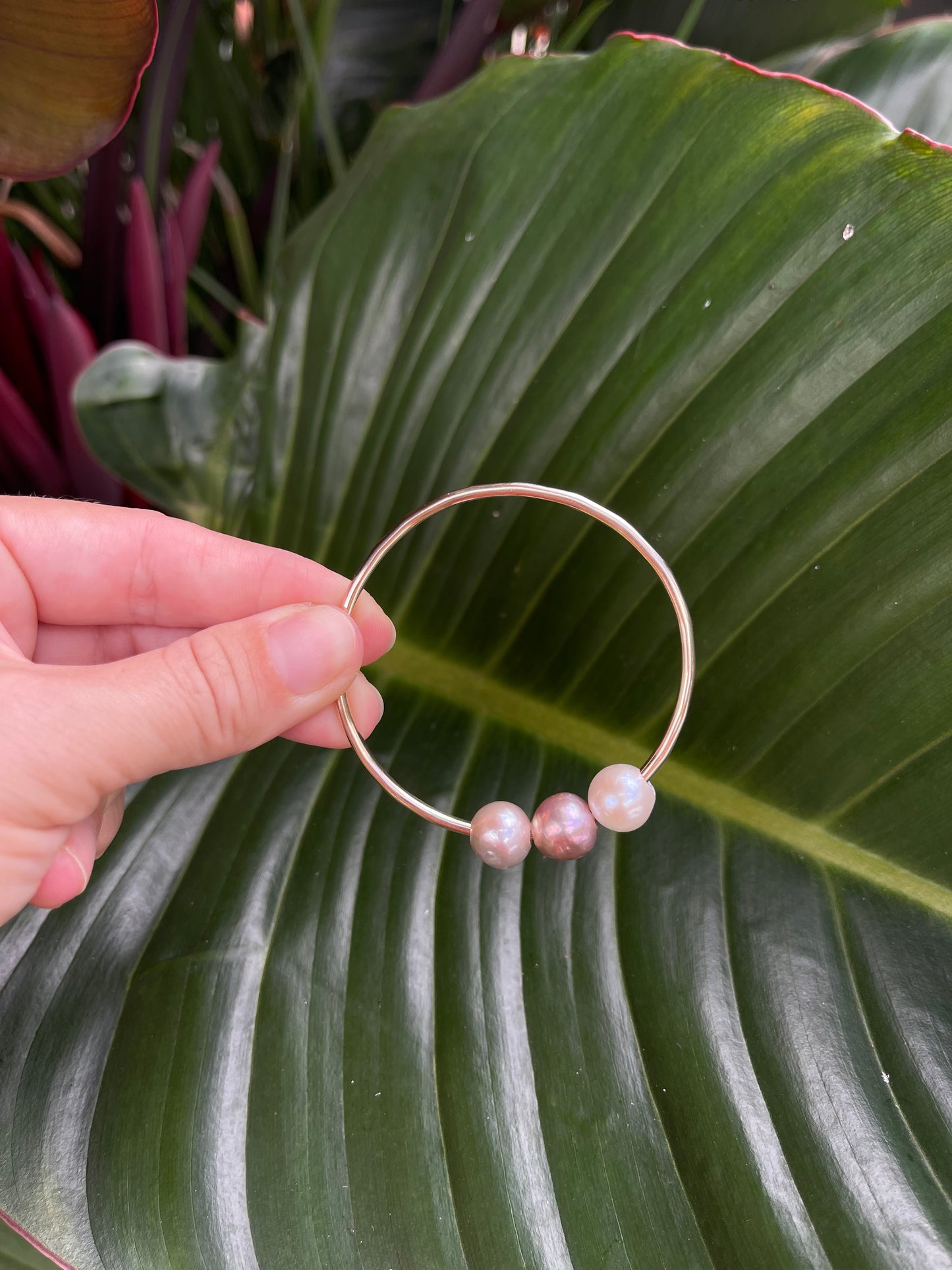 Chunky Edison Pearl Bangle