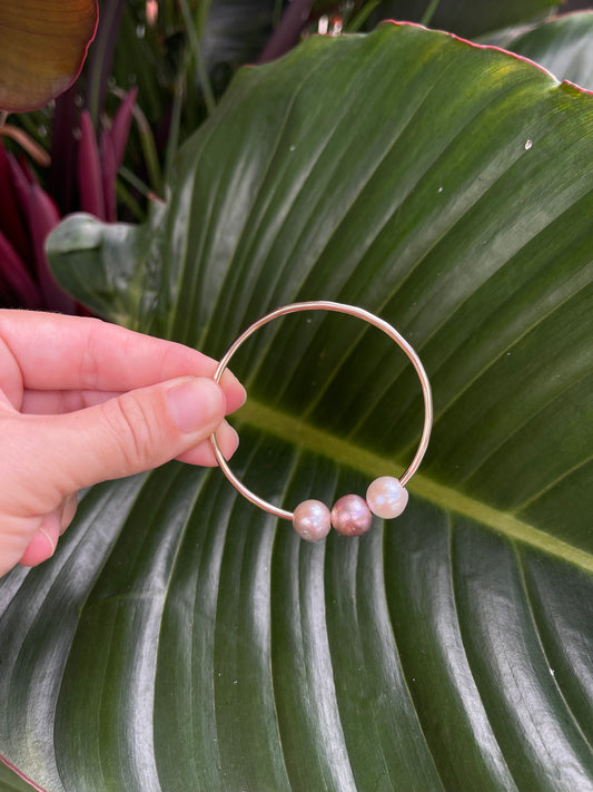 Chunky Edison Pearl Bangle